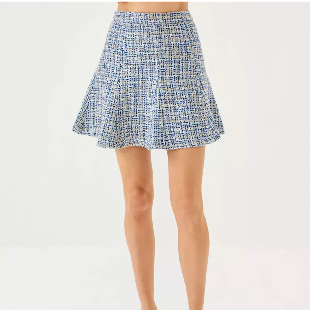NWT Lilly Pulitzer 12 CAMMI BOUCLE MINI SKIRT “Tangier Teal” ✨Retail💲158